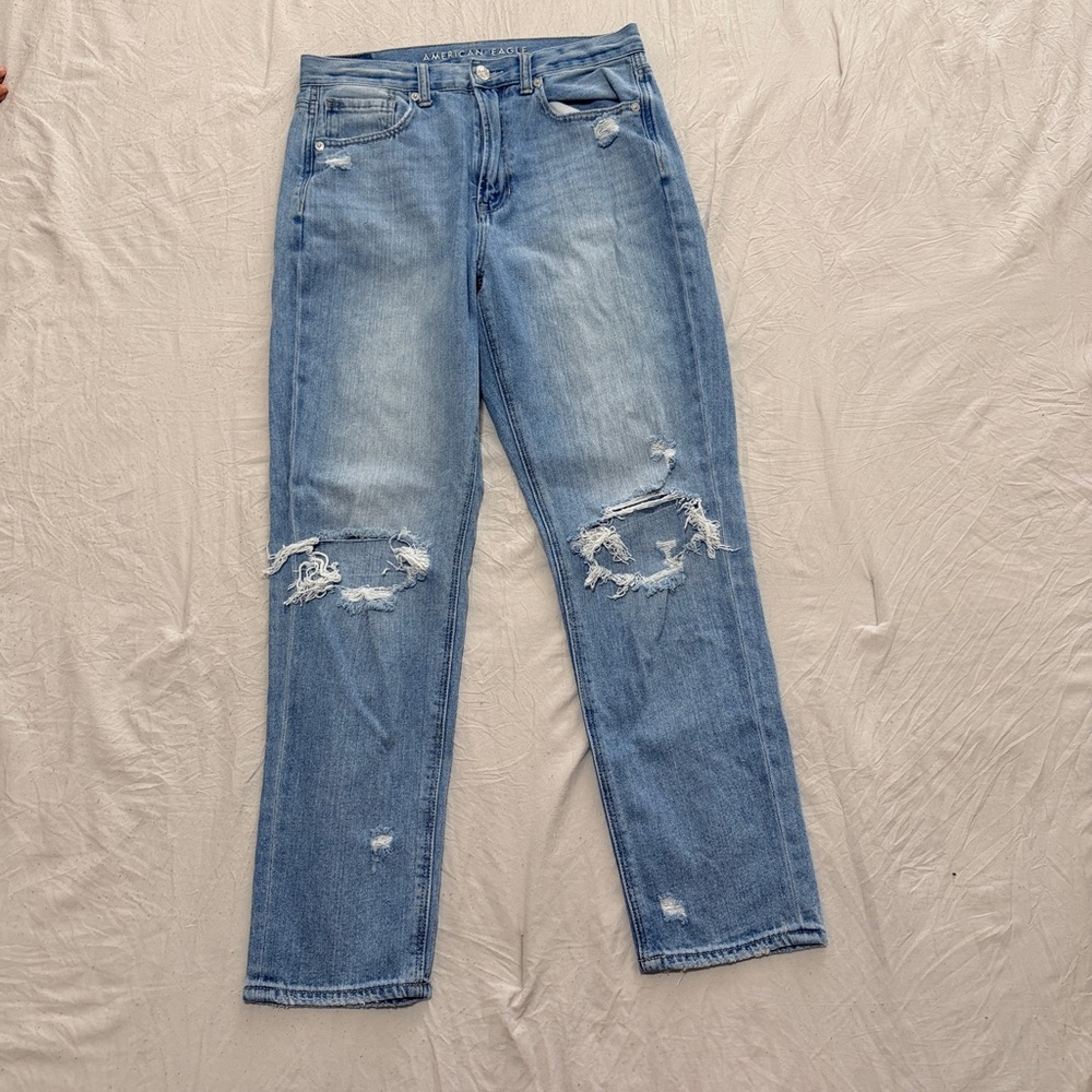 American Eagle Light Blue Distressed Denim Jeans